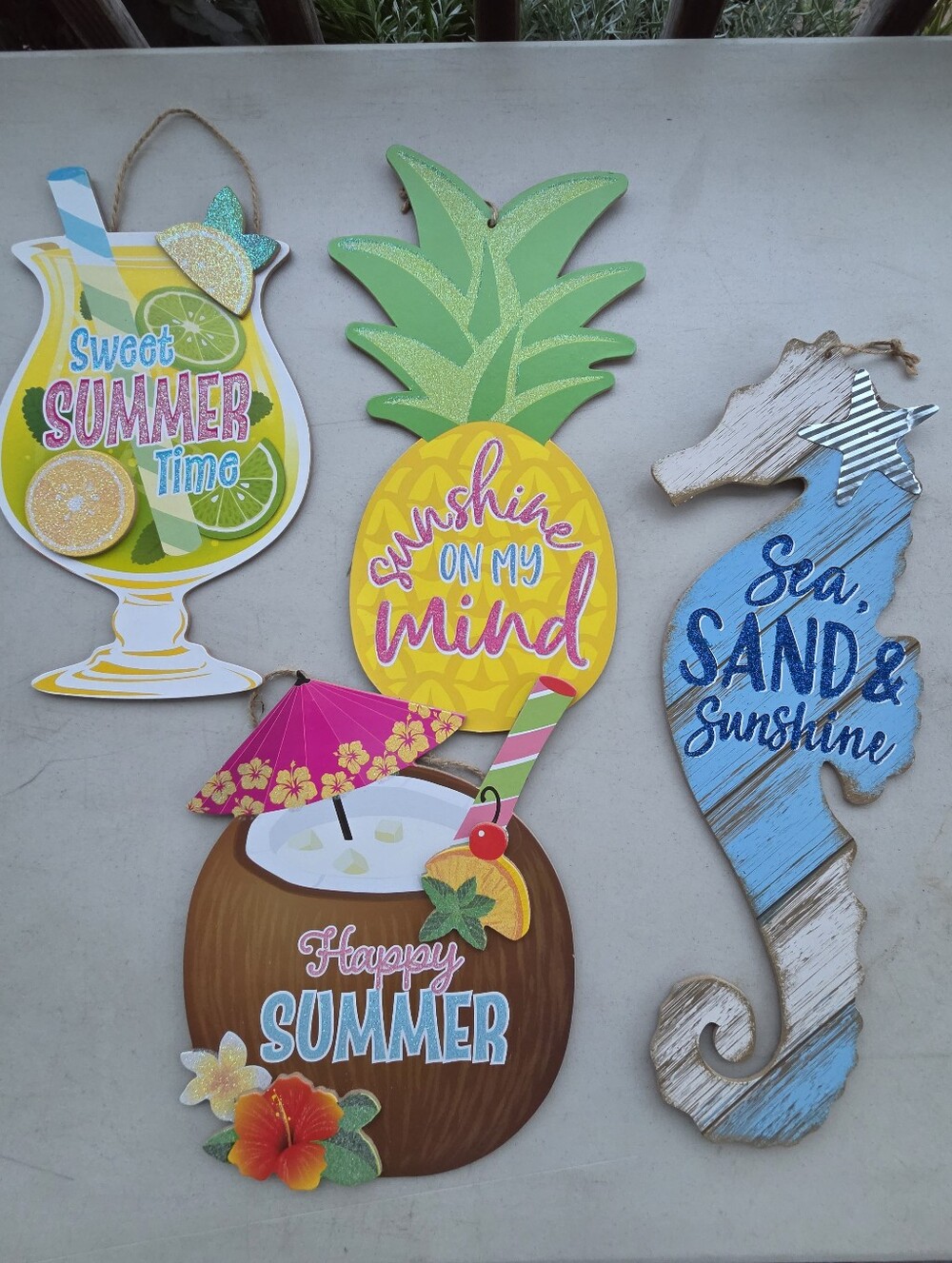 Summer Hanging Wall Signs Lot